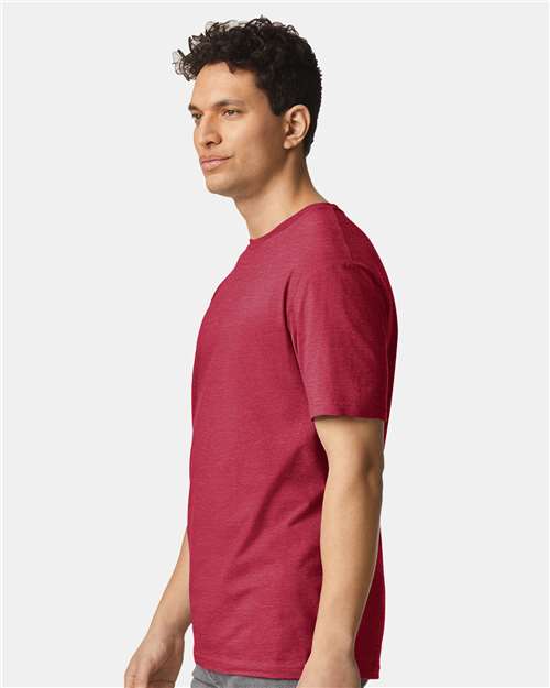 Light Cotton T-Shirt - OnModelSide - B02860262 - Heather Red
