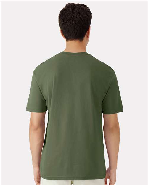Light Cotton T-Shirt - OnModelBack - B02860322 - Military Green