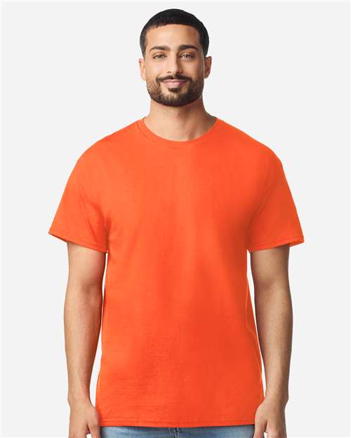 Unisex Light Cotton T-Shirt - OnModelFront - B02860342 - Orange