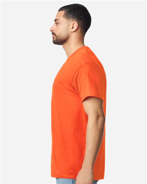 Unisex Light Cotton T-Shirt - OnModelSide - B02860342 - Orange
