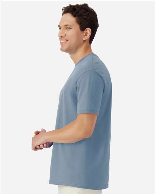 Unisex Light Cotton T-Shirt - OnModelSide - B02860392 - Stone Blue