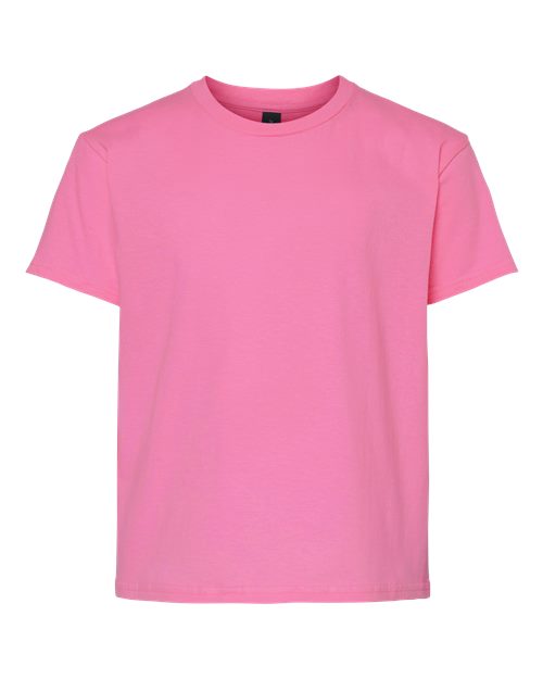 Youth Light Cotton T-Shirt - Front - B04660302 - Azalea