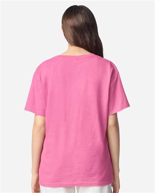 Youth Light Cotton T-Shirt - OnModelBack - B04660302 - Azalea