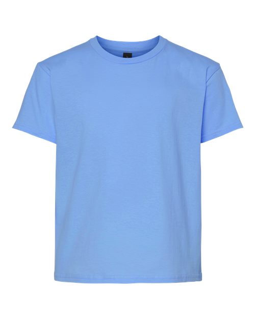 Youth Light Cotton T-Shirt - Front - B04660252 - Carolina Blue