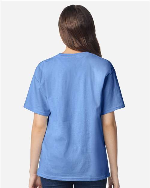 Youth Light Cotton T-Shirt - OnModelBack - B04660252 - Carolina Blue