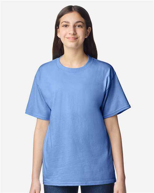 Youth Light Cotton T-Shirt - OnModelFront - B04660252 - Carolina Blue