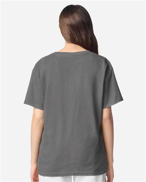 Youth Light Cotton T-Shirt - OnModelBack - B04660592 - Charcoal