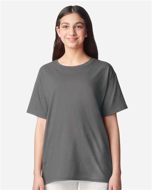 Youth Light Cotton T-Shirt - OnModelFront - B04660592 - Charcoal