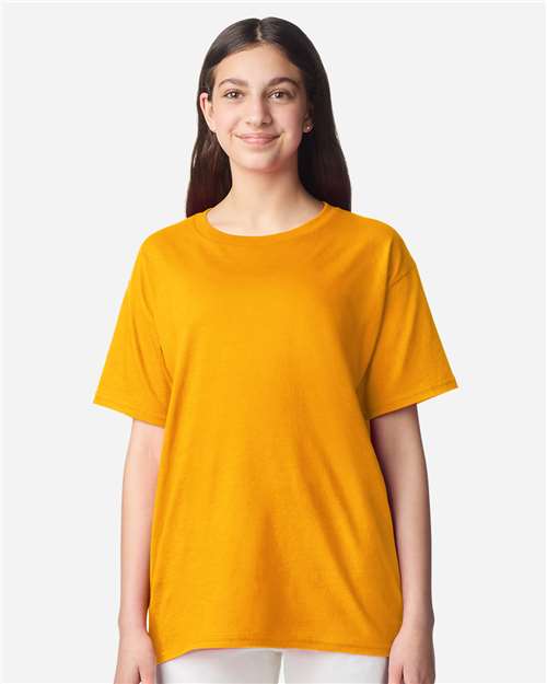 Youth Light Cotton T-Shirt - OnModelFront - B04660112 - Gold