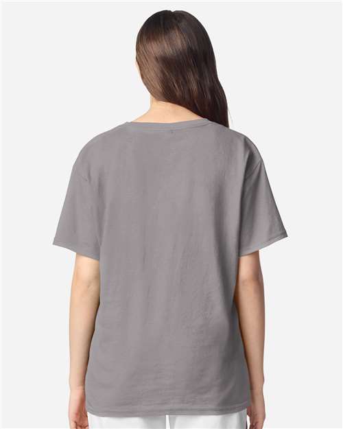 Youth Light Cotton T-Shirt - OnModelBack - B04660132 - Gravel