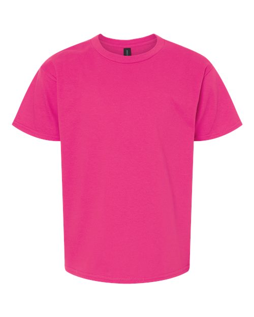 Youth Light Cotton T-Shirt - Front - B04660172 - Heliconia