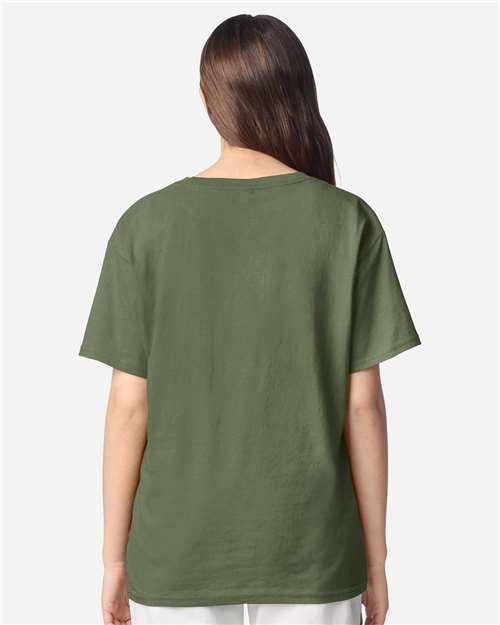 Youth Light Cotton T-Shirt - OnModelBack - B04660222 - Military Green