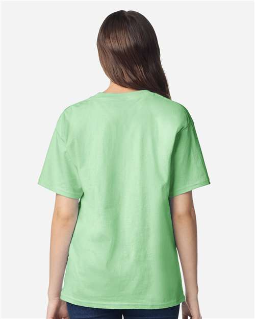 Youth Light Cotton T-Shirt - OnModelBack - B04660232 - Mint Green