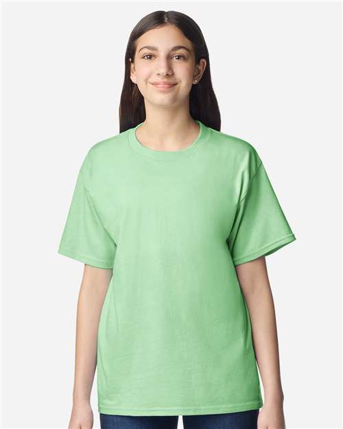 Youth Light Cotton T-Shirt - OnModelFront - B04660232 - Mint Green