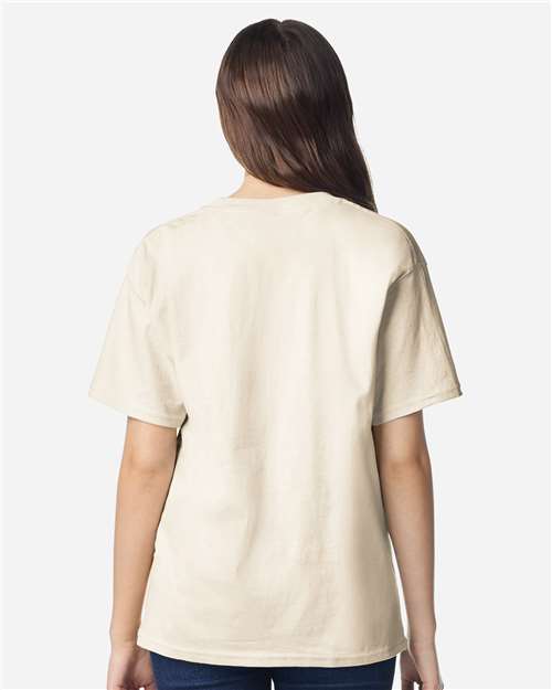Youth Light Cotton T-Shirt - OnModelBack - B04660242 - Natural