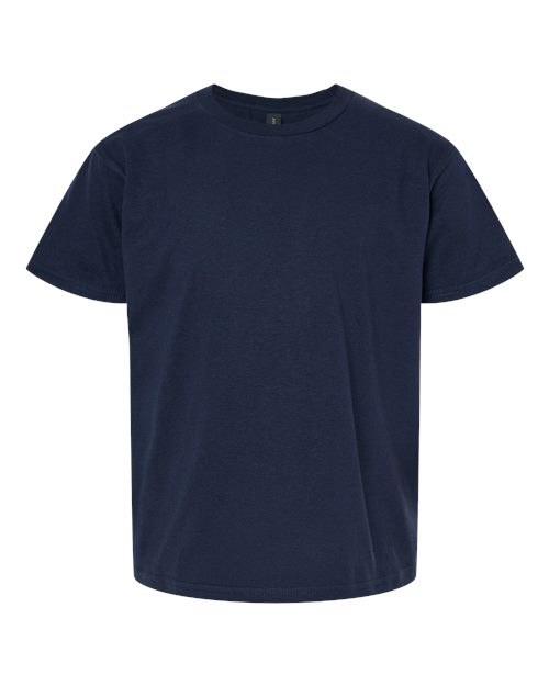 Youth Light Cotton T-Shirt - Front - B04660262 - Navy