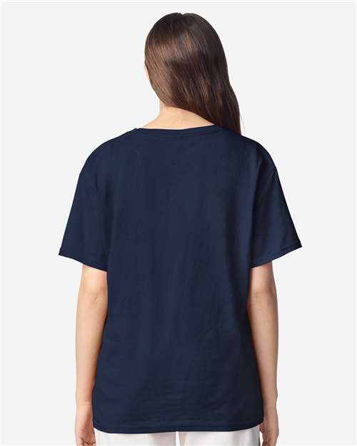 Youth Light Cotton T-Shirt - OnModelBack - B04660262 - Navy