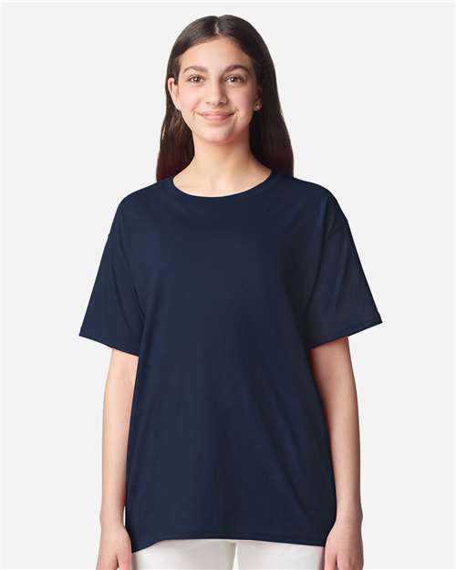 Youth Light Cotton T-Shirt - OnModelFront - B04660262 - Navy
