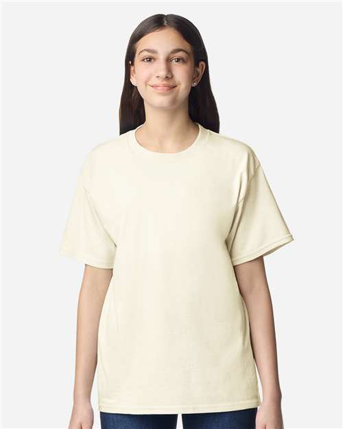Youth Light Cotton T-Shirt - OnModelFront - B04660012 - Off White