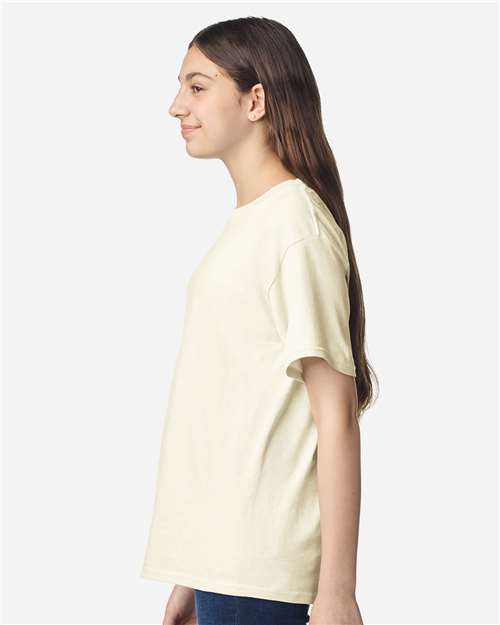 Youth Light Cotton T-Shirt - OnModelSide - B04660012 - Off White