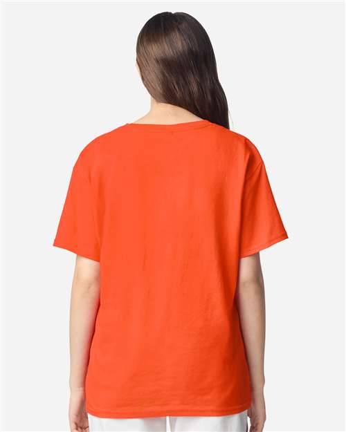 Youth Light Cotton T-Shirt - OnModelBack - B04660662 - Orange
