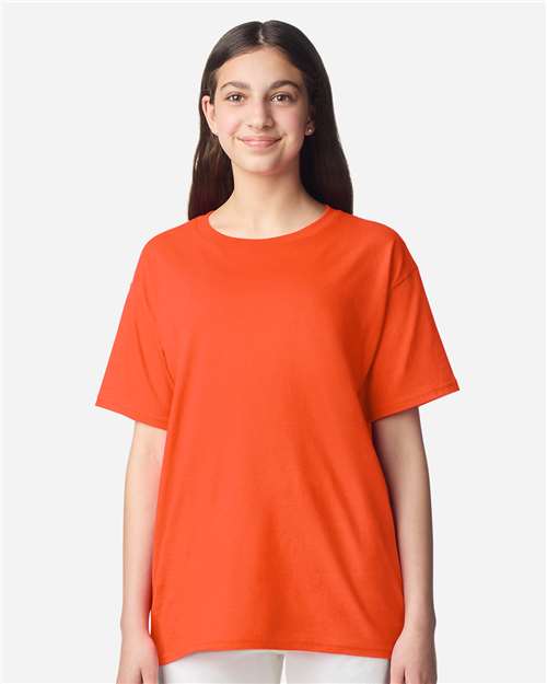 Youth Light Cotton T-Shirt - OnModelFront - B04660662 - Orange