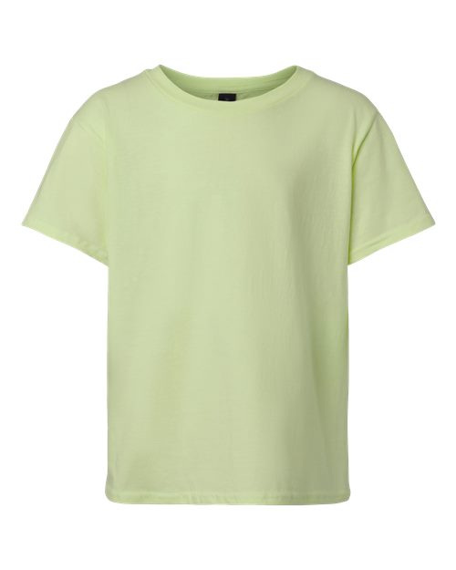 Youth Light Cotton T-Shirt - Front - B04660272 - Pistachio