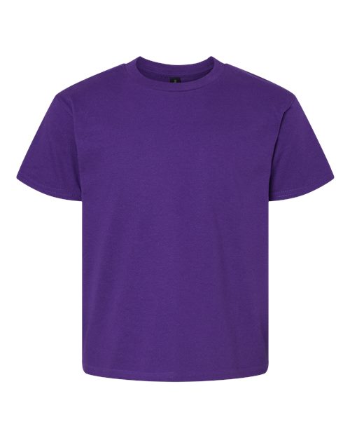 Youth Light Cotton T-Shirt - Front - B04660282 - Purple