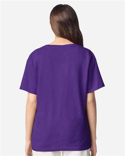 Youth Light Cotton T-Shirt - OnModelBack - B04660282 - Purple