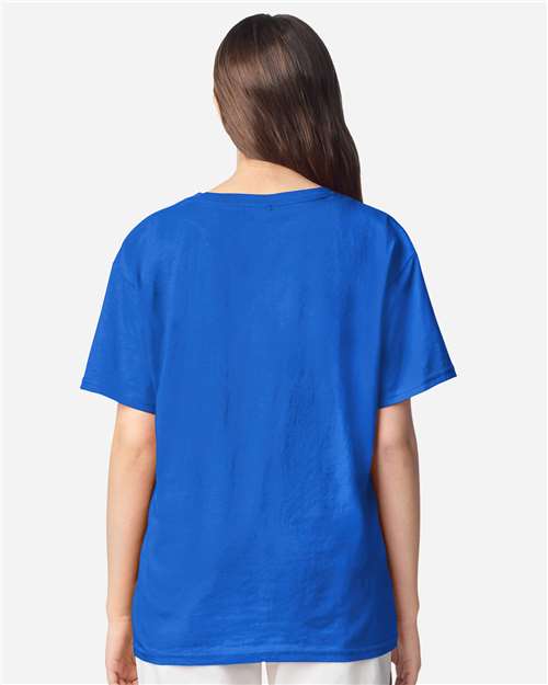 Youth Light Cotton T-Shirt - OnModelBack - B04660312 - Royal