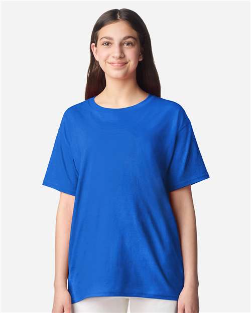 Youth Light Cotton T-Shirt - OnModelFront - B04660312 - Royal
