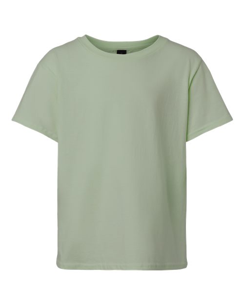 Youth Light Cotton T-Shirt - Front - B04660352 - Sage