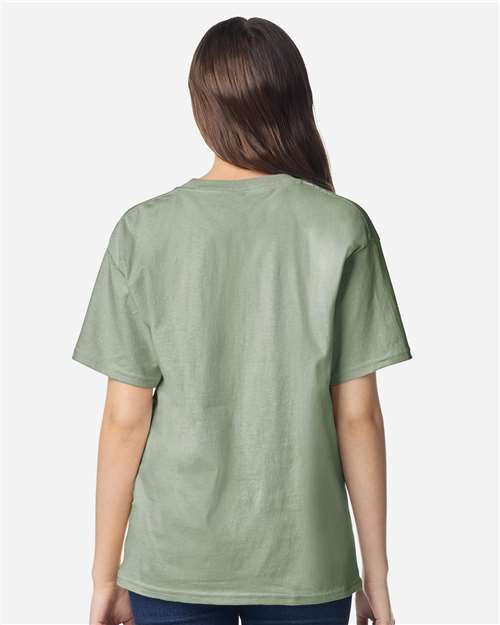 Youth Light Cotton T-Shirt - OnModelBack - B04660352 - Sage