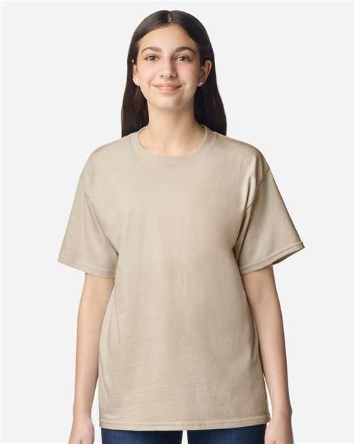Youth Light Cotton T-Shirt - OnModelFront - B04660362 - Sand