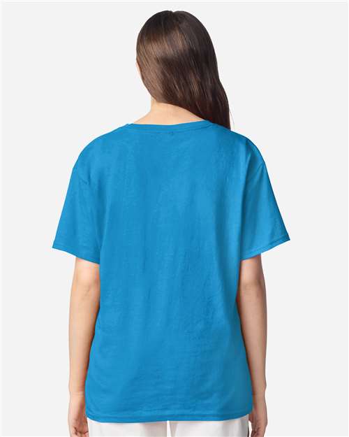 Youth Light Cotton T-Shirt - OnModelBack - B04660372 - Sapphire