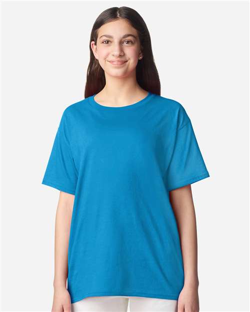 Youth Light Cotton T-Shirt - OnModelFront - B04660372 - Sapphire