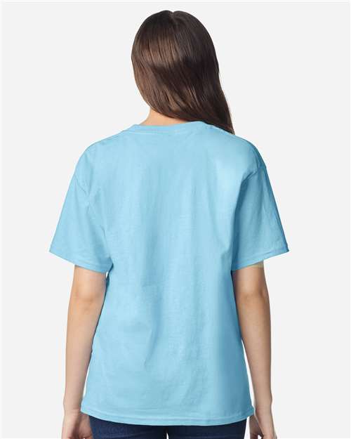 Youth Light Cotton T-Shirt - OnModelBack - B04660382 - Sky