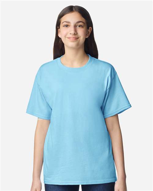 Youth Light Cotton T-Shirt - OnModelFront - B04660382 - Sky
