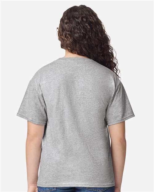 Youth Light Cotton T-Shirt - OnModelBack - B04660392 - Sport Grey