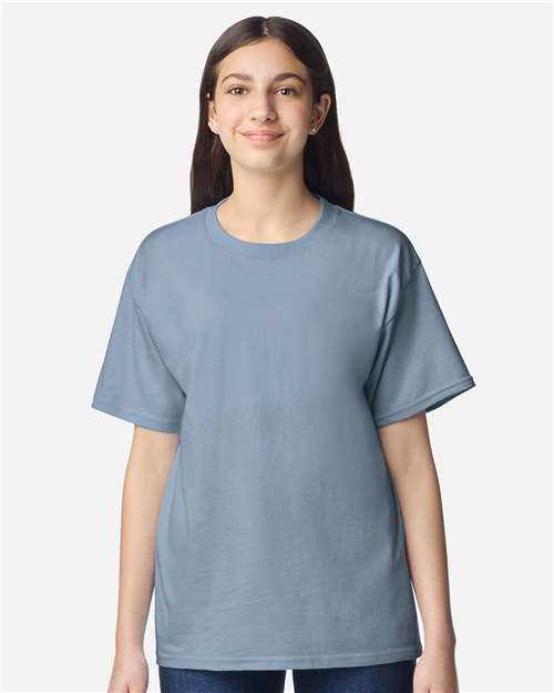Youth Light Cotton T-Shirt - OnModelFront - B04660602 - Stone Blue