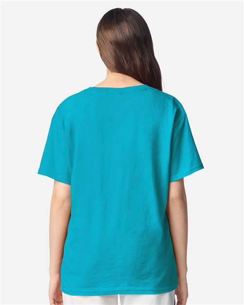Youth Light Cotton T-Shirt - OnModelBack - B04660402 - Tropical Blue