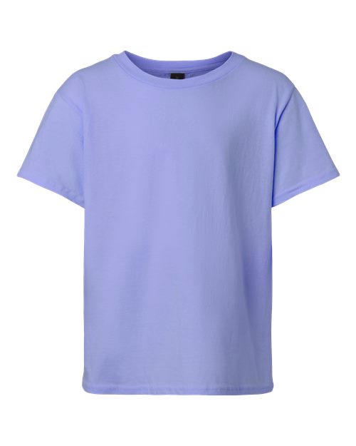 Youth Light Cotton T-Shirt - Front - B04660412 - Violet