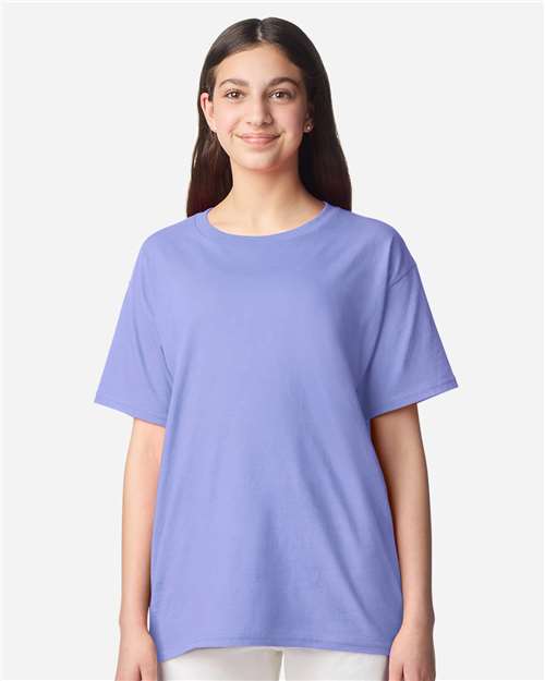 Youth Light Cotton T-Shirt - OnModelFront - B04660412 - Violet