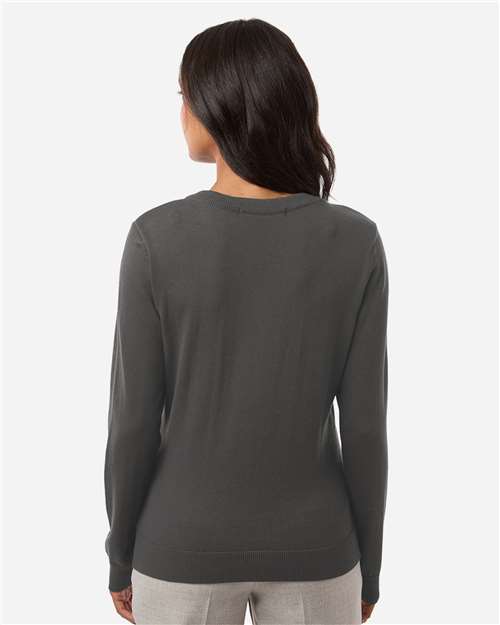 Women's New Classics V-Neck Sweater - OnModelBack - B012B2132 - Graphite