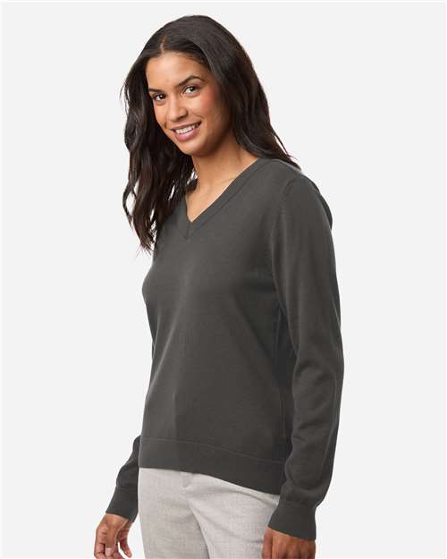 Women's New Classics V-Neck Sweater - OnModelSide - B012B2132 - Graphite