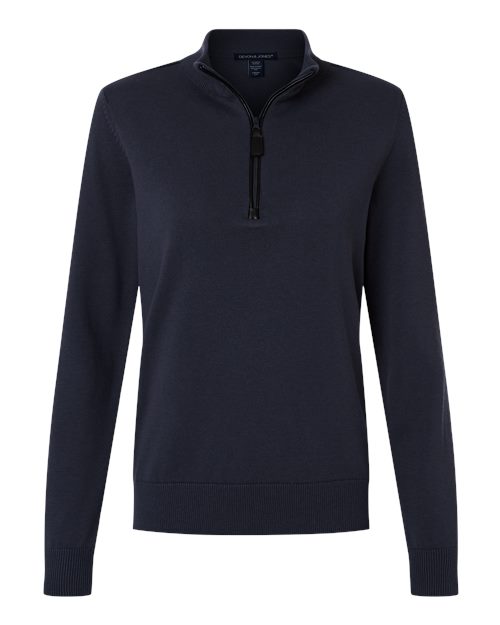 Women's New Classics Quarter-Zip Sweater - Front - B014B2652 - Navy