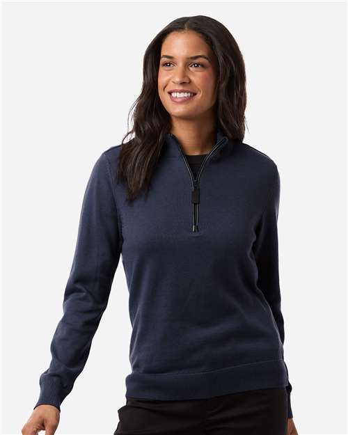 Women's New Classics Quarter-Zip Sweater - OnModelFront - B014B2652 - Navy