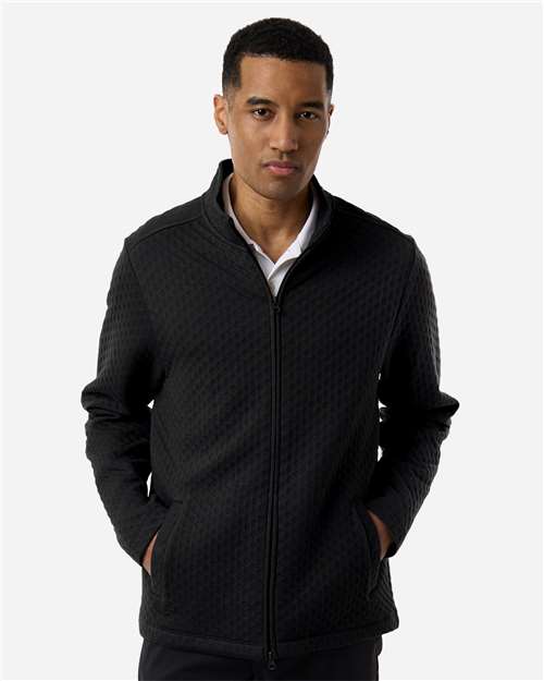 Men's Berkley Textured Full-Zip Jacket - OnModelFront - B016B2503 - Black