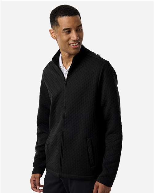 Men's Berkley Textured Full-Zip Jacket - OnModelSide - B016B2503 - Black