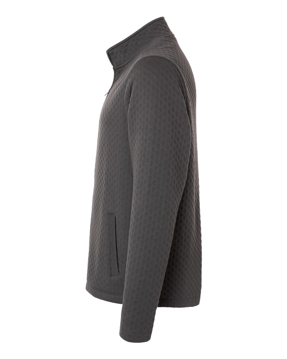 Men's Berkley Textured Full-Zip Jacket - DirectSide - B016B2583 - Graphite